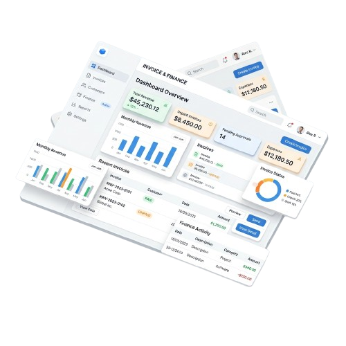 Finance Invoice Interface PNG